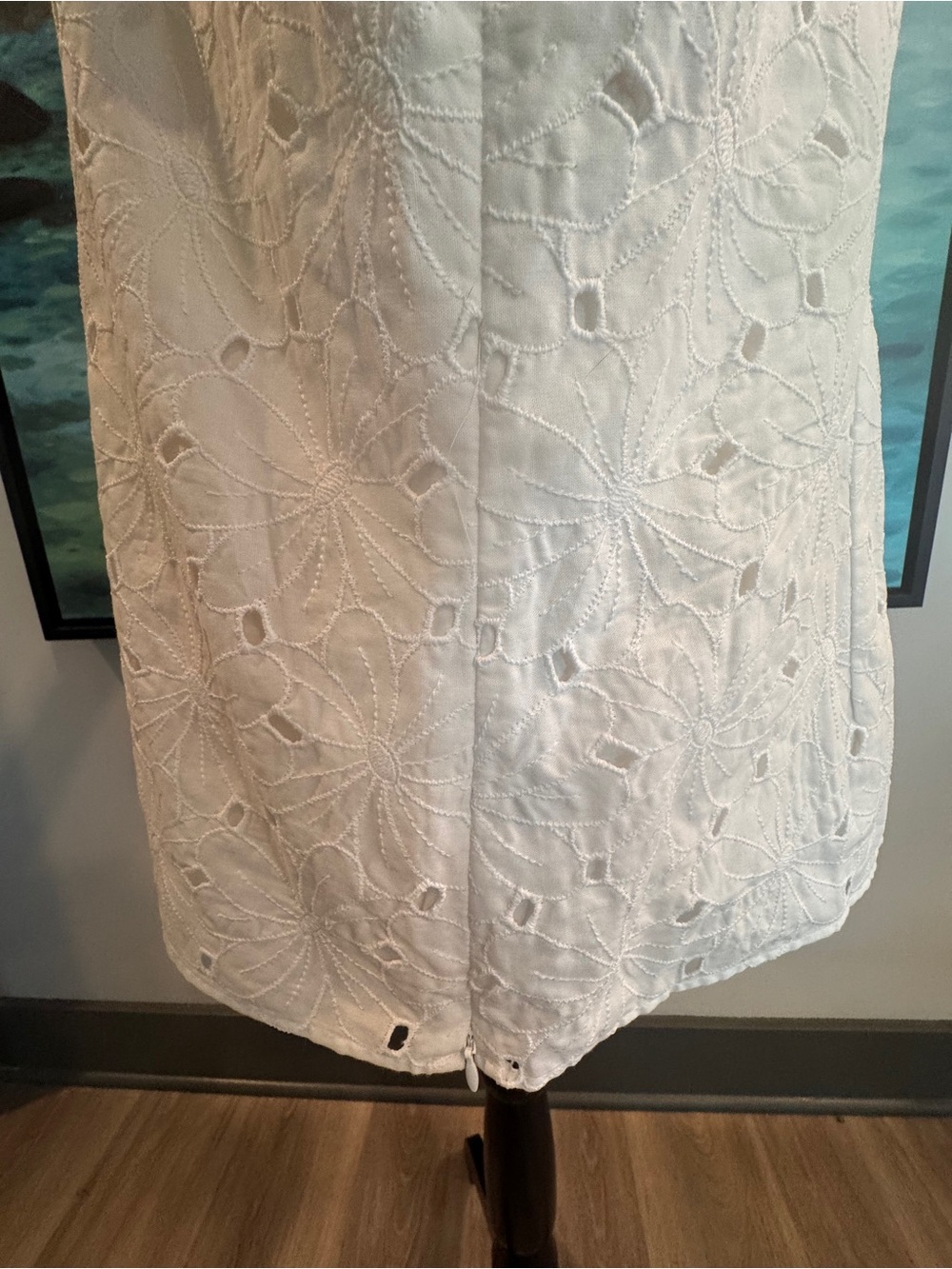 Talbots White Eyelet Puff-Sleeve Blouse - Picture 4 of 9